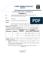 Informe de La Evaluación Diagnóstica SECUNDARIA