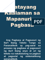 Batayang Kaalaman: Mapanuring Pagbasa