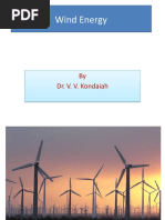 Wind Energy: by Dr. V. V. Kondaiah