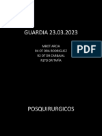GUARDIA 23.03.2023: Mbot Arcia R4 Ot Dra Rodriguez R2 Ot DR Carbajal R1To DR Tapìa