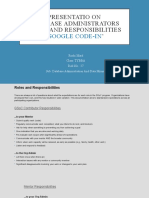 Presentatio On Database Administrators Roles and Responsibilities '