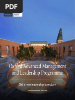 Oxford Advanced Management and Leadership Programme: Set A New Leadership Trajectory