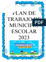 Plan de Trabajo de Municipio Escolar 2023