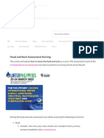 Head and Neck Assessment Nursing