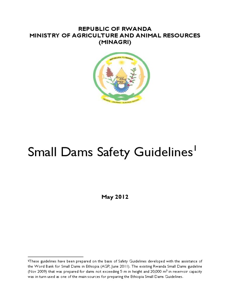 Rwanda Small Dams Safety Guidelines | PDF | Dam | Environmental Impact ...