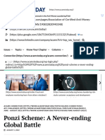 Ponzi Scheme - A Never-Ending Global Battle - ACAMS Today