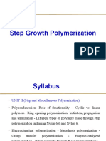 Unit 2 Step Growth Polymerization