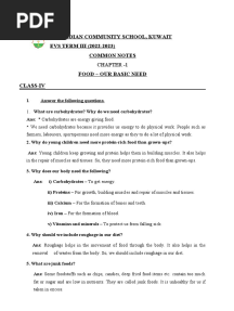 CH-1, CN-Food - Our Basic Need