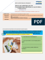 Experiencia de Aprendizaje N°06 Título: " "Las Manualidades para Mejorar La Salud Fisica Y Emocional "