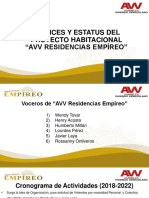 Avances y Estatus Del Proyecto Habitacional