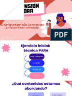 Comprensión Lectora: Interpretar: Síntesis