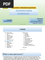 Microprocessor Technology: Automation in Manufacturing Seminar