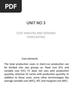 Unit No 3: Cost Analysis and Demand Forecasting