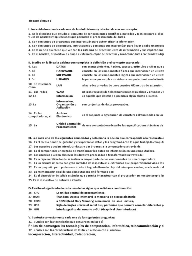 Examen Final de Hardware y Software | PDF | Hardware de la computadora ...