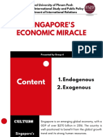 Singapore's Economic Miracle: Endogenous and Exogenous Factors