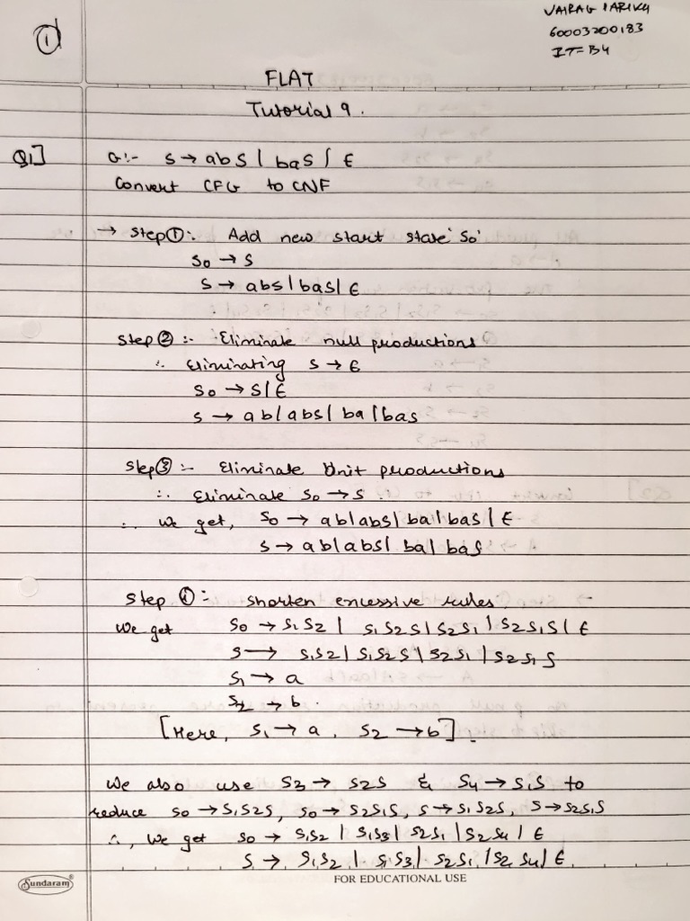 Conjunctive Normal Forms From Truth Table