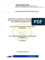 Tarea - Informe Académico Sobre Prevencion de Problemas Psicosociales