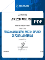 Curso Reinducciòn General Anexo 4 - Difusiòn de Politicas Internas - Doc 47588897 - JOSE JOSEC ANGEL ROBER