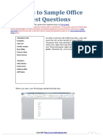 Word Sample Questions Answers