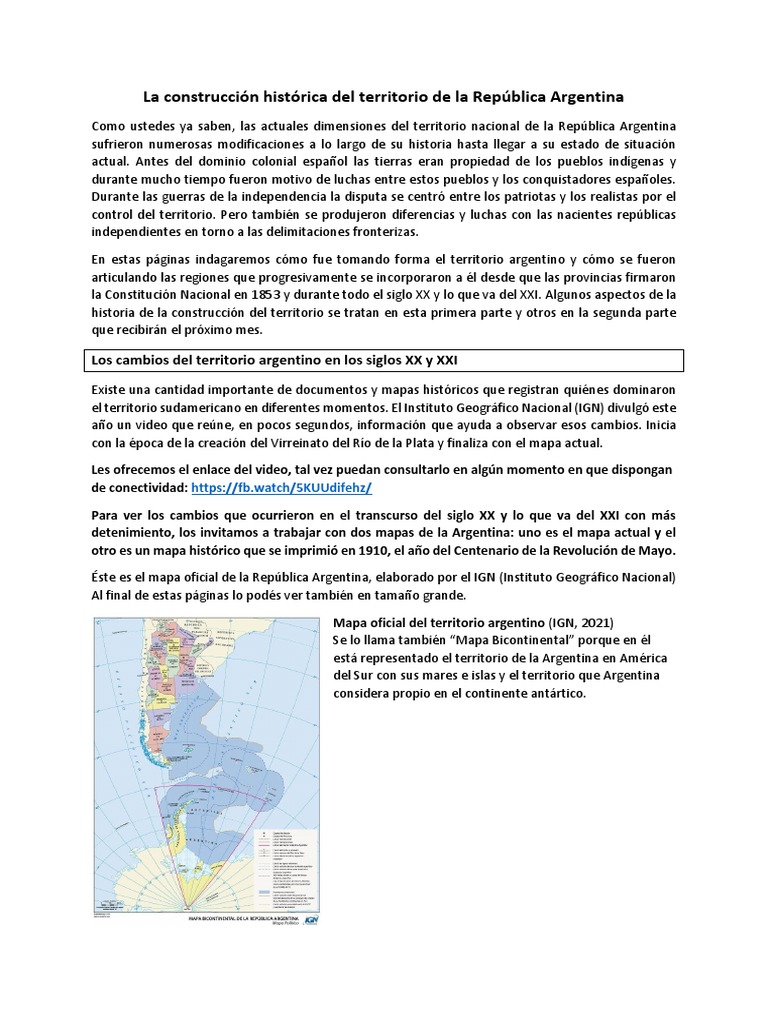 Evolución Territorial de Argentina | PDF | Argentina
