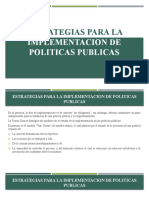 Estrategias para La: Implementacion de Politicas Publicas