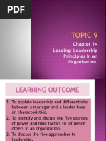 Topic 9-Chapter 14-Power Influence Leadership