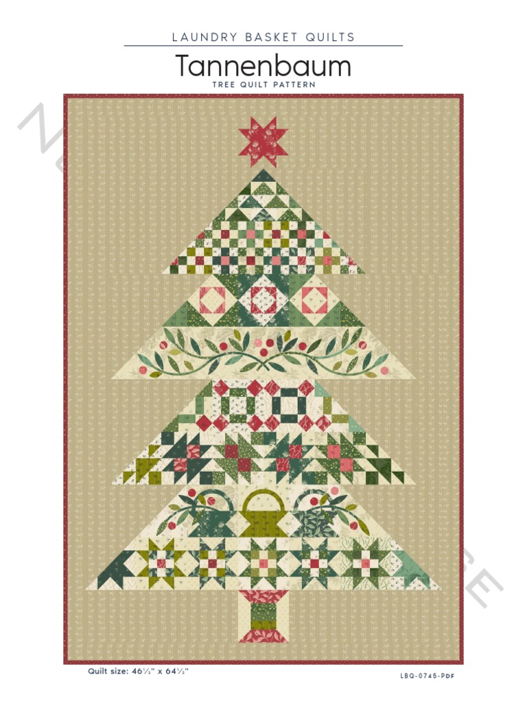 LBQ-0745-PDF Tannenbaum PDF Pattern | PDF | Appliqué | Quilt