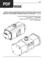 Installation, Maintenance and Operating Instruction Manual For Forged Stainless Steel Actuators "S" Series