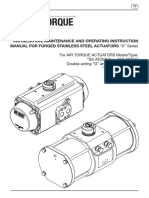 Installation, Maintenance and Operating Instruction Manual For Forged Stainless Steel Actuators "S" Series
