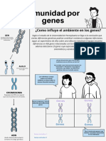 Póster Vertical Educativo ADN y Herencia Humana Sencillo Delineado Gris y Azul