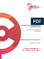 Colombia - CRC - Documento-Respuesta-A-Comentarios-Mercados-Servicios-Fijos - 2022