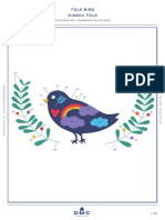 Folk Bird Oiseau Folk: Colour Guide / Diagramme en Couleur