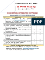 Documentos A Entregar Fin de Año 2020-Tello