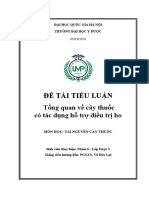 Đề Tài Tiểu Luận: Tổng quan về cây thuốc có tác dụng hỗ trợ điều trị ho