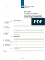 BIG-register: Aanvraagformulier Registratie