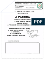 Atividades de classe da turma Jardim I e II da Escola Municipal Deputado Jairo Azi