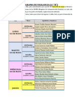 Cronograma de Vigilancia en La I.E 6to B