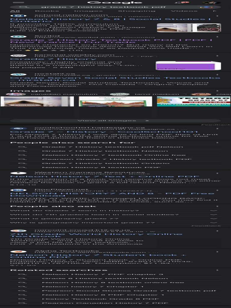 Grade 7 History Textbook PDF Google Search PDF Textbook