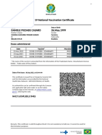 Covid 19 National Vaccination Certificate: Doses Administered