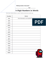 Writing Numbers Thousands"