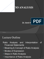 Ratio Analysis: Faculty Dr. Amit Kumar Nag