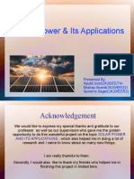 Solar Power & Its Applications: Presented By: Ayush Soni (2K20/EE/74) Akshay Anand (2K20/EE/22) Apoorva Sagar (2K20/EE/52)