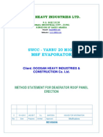 Method Statement for Deaerator Roof Panel Erection