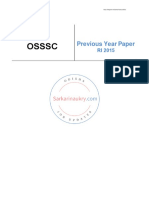 Osssc: Previous Year Paper