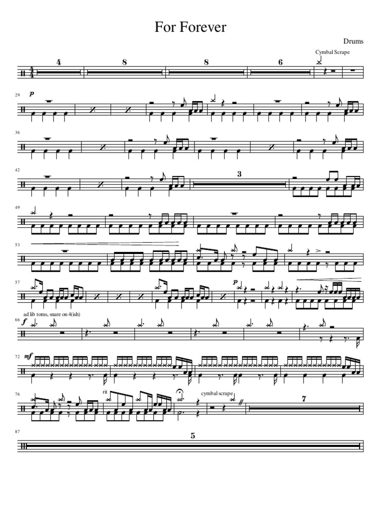For Forever - Dear Evan Hansen Drums | PDF