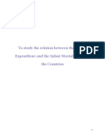 To Study The Relation Between The Health Expenditure and The Infant Mortality Rate of The Countries