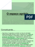 A questão do espaço agrário