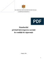 Standardul Privind Întreruperea Sarcinii În Condiții de Siguranță Aprobat Prin Ordinul MSMPS nr.766 Din 18.08.2020