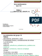 Quimica Inorganica QUI-116 Tema Ii Elementos Del Grupo 16