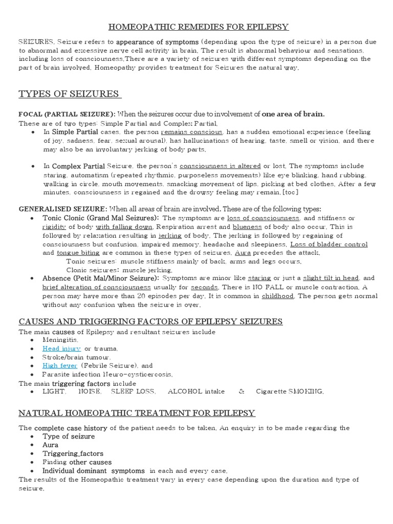 EPILEPSY Notes | PDF | Epilepsy | Diseases And Disorders